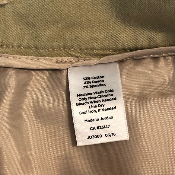Talbots khaki pants with side zip - Picture 5 of 10